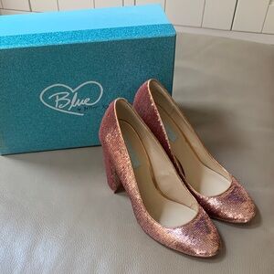 Betsey Johnson Pink Glitter Heels